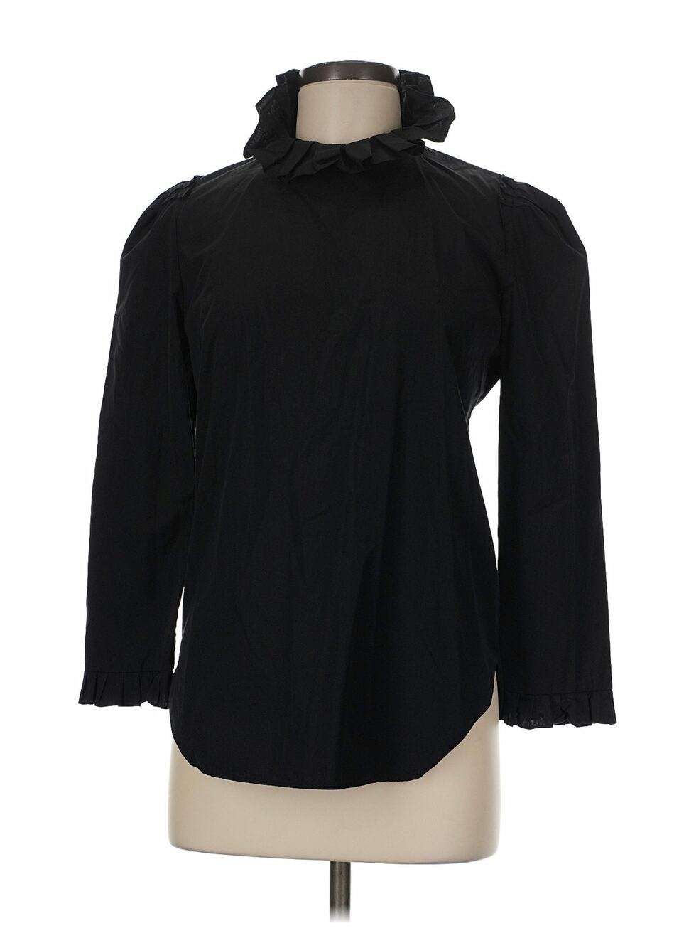 Sandro SZ 2/Med Ruched Turtleneck Neckline Long sleeve blouse $396